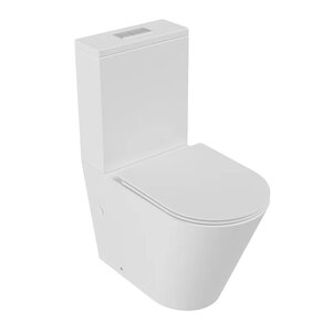 Изображение товара Унитаз напольный Grossman Торнадо GR-4458MSQ, безободковый, крышка-сиденье микролифт, белый матовый