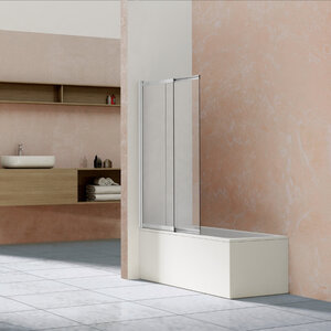 Изображение товара Душевая шторка на ванну Vincea VSB-1E100CLBN, 100 см, стекло прозрачное, профиль брашированный никель