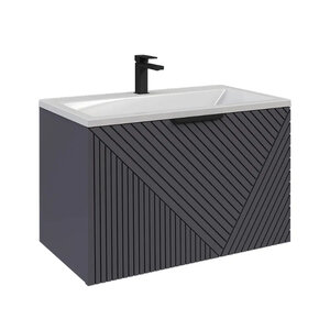 Изображение товара Тумба под раковину Grossman Блисс 106043, 60 см, подвесная, цвет графит матовый