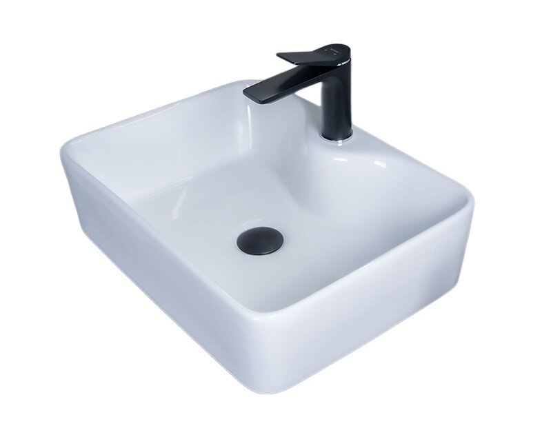 Изображение товара Раковина Gid Geometrico N9091 51176 с белым глянцевым покрытием