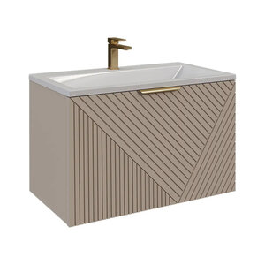 Изображение товара Тумба под раковину Grossman Блисс 108047, 80 см, подвесная, цвет бежевый матовый