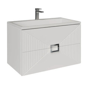 Изображение товара Тумба под раковину Grossman Луксор 1010058, 100 см, подвесная, цвет белый матовый