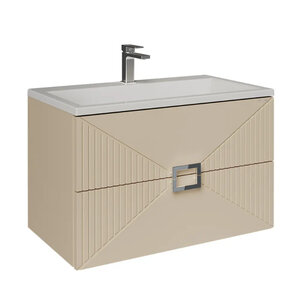 Изображение товара Тумба под раковину Grossman Луксор 107056, 70 см, подвесная, цвет бежевый матовый