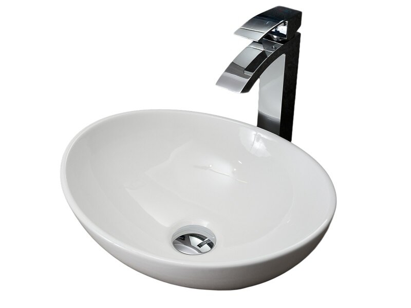 Изображение товара Раковина Gid Lago N9138 51178 41 см фаянс белая для ванной накладная овальная испанская