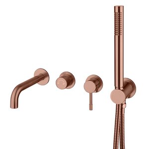 Изображение товара Смеситель для ванны и душа Boheme Uno 464-3-CB, цвет медь брашированная
