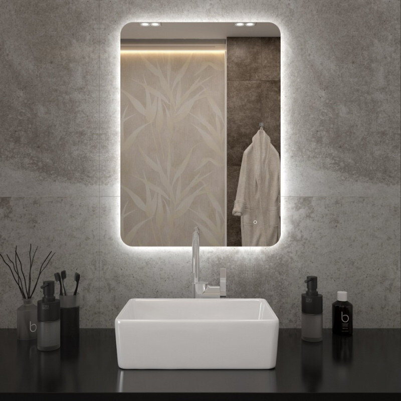 Изображение товара Зеркало Maretti Florenza FL145070P16EL, 50 х 70 см, LED подсветка, сенсорный выключатель