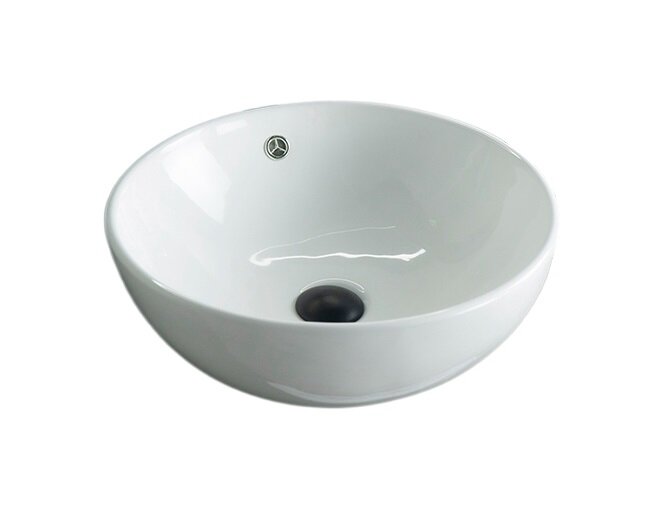 Изображение товара Раковина Gid Esfera N9003a 43 см фаянс белая накладная с отверстием перелива