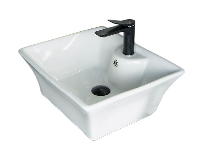 Изображение товара Раковина Gid Geometrico N9108 51121 49 см белая накладная прямоугольная