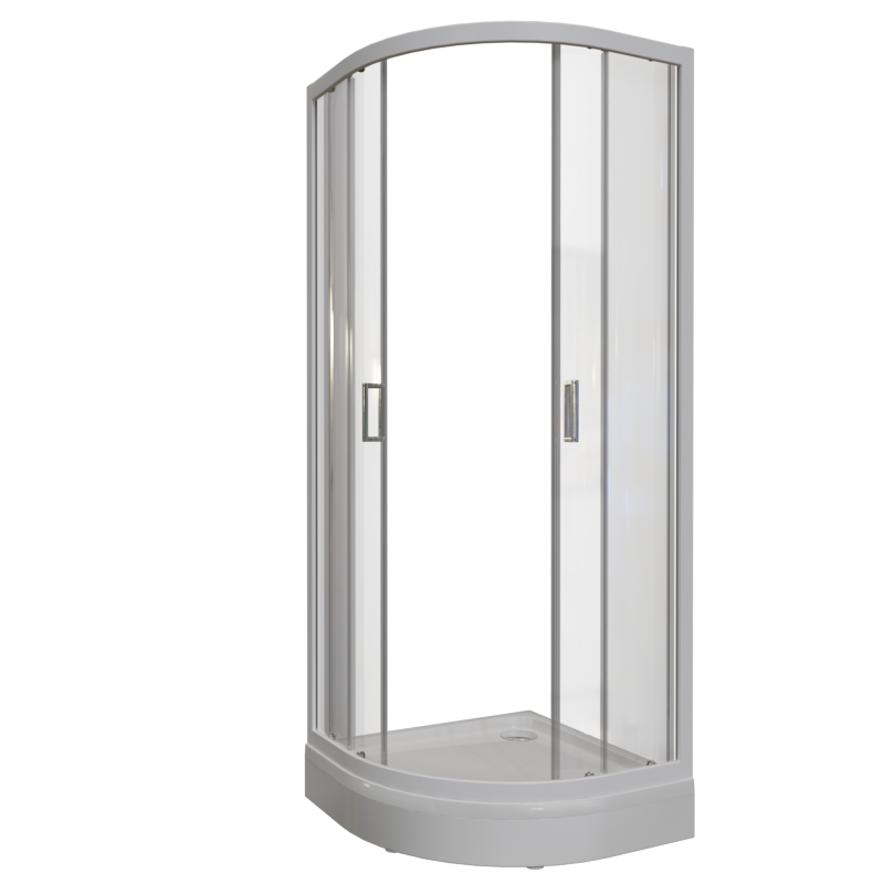Изображение товара Душевой уголок Радомир Берген RD 1-03-1-0-0-3490 80x80 см, стекло прозрачное, профиль белый