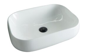 Изображение товара Раковина Gid Geometrico N9243 51135 56 см фаянс белая - стильная накладная для ванной