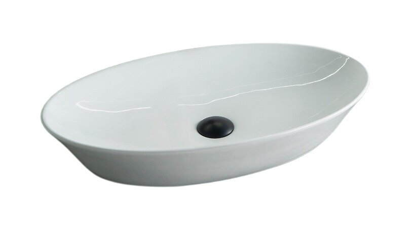 Изображение товара Раковина Gid Lago N9397 51141 61 см овальная фаянс белая накладная Испания