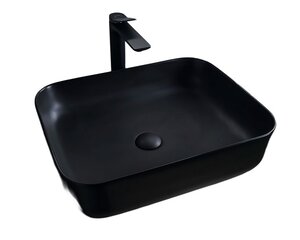 Изображение товара Раковина Gid Geometrico 1304 53350 50 см черный матовый фаянс накладная