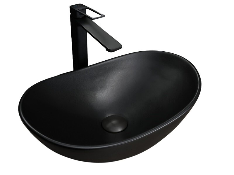 Изображение товара Раковина Gid Lago Bm9133 53352, 48 см, фаянс, черная матовая Изображение товара Раковина Gid Lago Bm9133 53352, 48 см, фаянс, черная матовая