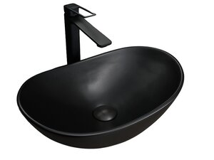 Изображение товара Раковина Gid Lago Bm9133 53352 48 см черный матовый овальная накладная Испания
