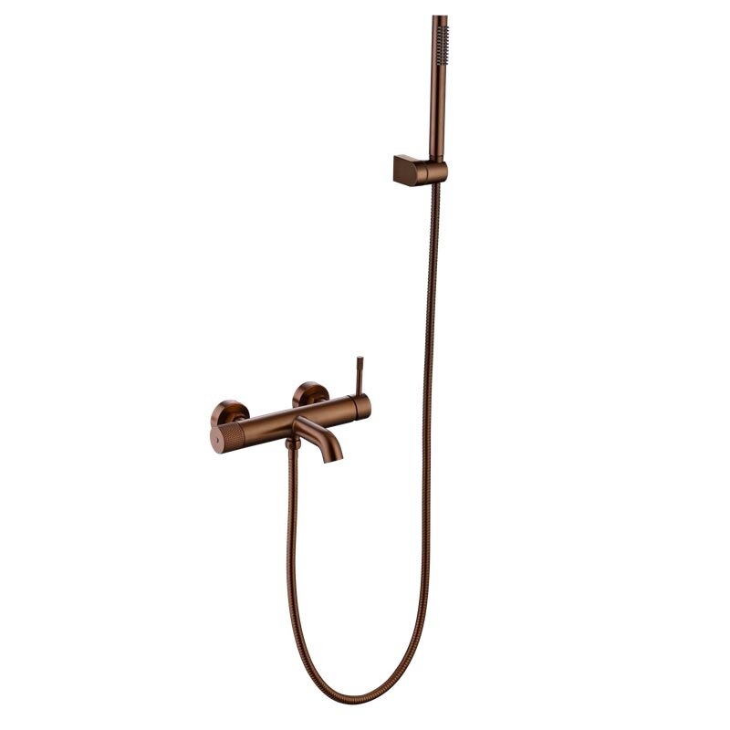 Изображение товара Смеситель Boheme Uno для ванны, с душевым гарнитуром, бронза брашированная, 463-BRB