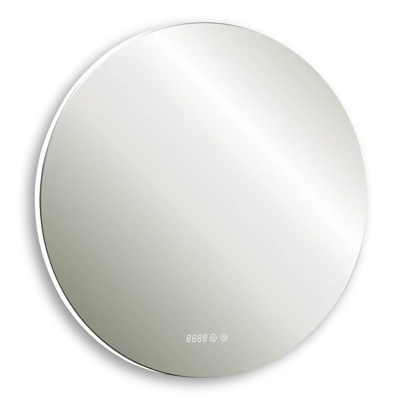 Изображение товара Зеркало Silver Mirrors Плаза-3 LED-00002281, 77 см, с LED-подсветка, сенсорный выключатель, часы, подогрев, цвет белый