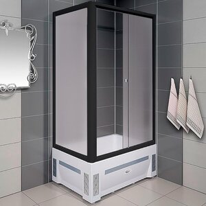 Изображение товара Душевой уголок Радомир Верчелли 1-03-6-2-0-0131, 120 x 80 см, стекло матовое, профиль черный, правосторонний