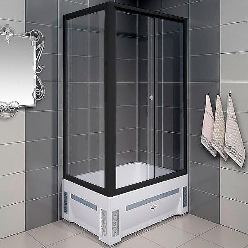 Изображение товара Душевой уголок Радомир Верчелли 120x80 стекло черный профиль правый