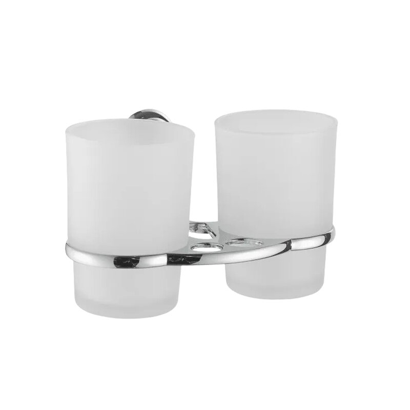 Изображение товара Стакан для щеток Maretti Karla KA8022010, двойной, держатель хром