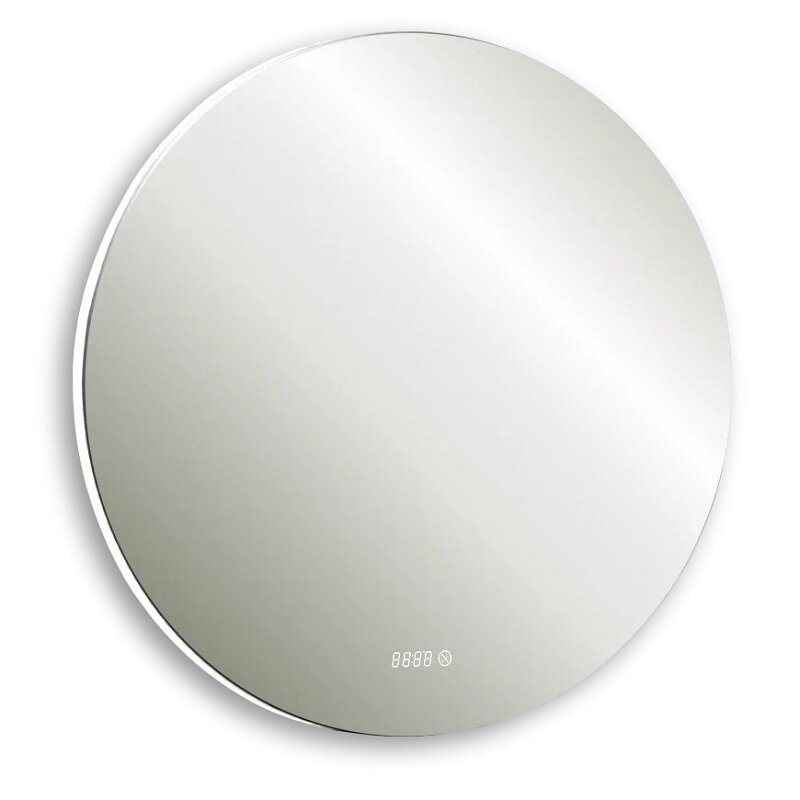 Изображение товара Зеркало Silver Mirrors Плаза-4 LED-00002301, 77 см, с LED-подсветка, сенсорный выключатель, часы, цвет белый