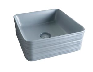 Изображение товара Раковина Gid Geometrico Gm965 53338 38 см фаянс серая матовая накладная Испания