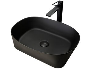 Изображение товара Раковина Gid Creativo N9028bg 53380, 53 см, фаянс, черный графит