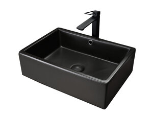 Изображение товара Раковина Gid Geometrico N9129bg 50 см фаянс черный графит накладная Испания