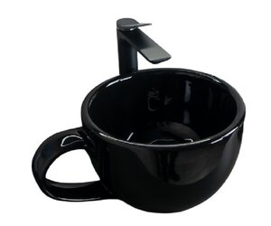 Изображение товара Купить накладную черную раковину Gid Creativo Nc9077 40 см из фаянса