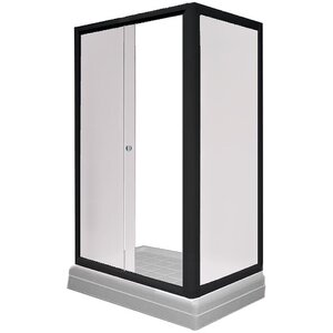 Изображение товара Душевой уголок Радомир Верчелли 1-03-6-1-0-0121, 120 x 80 см, стекло матовое, профиль черный, левосторонний