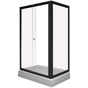 Изображение товара Душевой уголок Радомир Верчелли 1-03-6-1-0-0120, 120 x 80 см, стекло прозрачное, профиль черный, левосторонний
