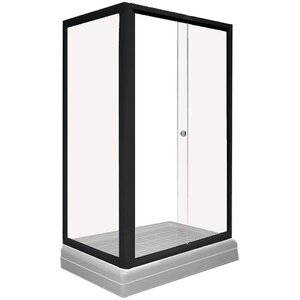 Изображение товара Душевой уголок Радомир Верчелли 1-03-6-2-0-0120, 120 x 80 см, стекло прозрачное, профиль черный, правосторонний