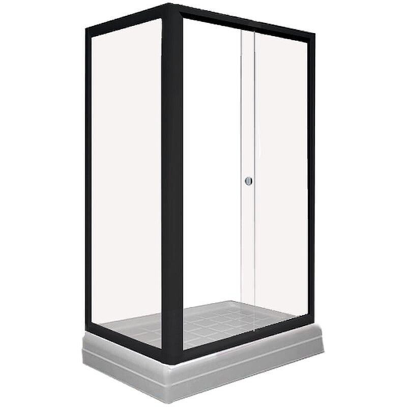Изображение товара Душевой уголок Радомир Верчелли 120x80 с ClearGlass и черным профилем