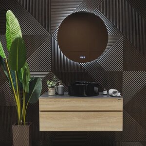 Изображение товара Зеркало Silver Mirrors Savanna Lite LED с подсветкой и часами 70 см белое