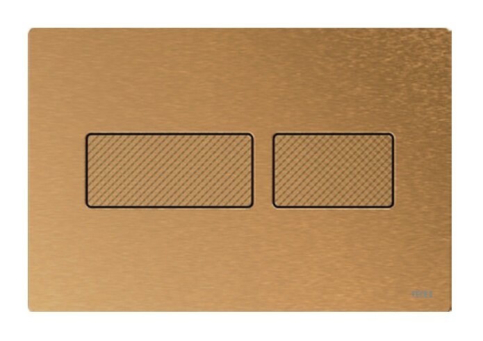 Изображение товара Клавиша смыва TECEsolid 9240436 латунь, текстура ромбы, для унитаза