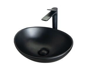 Изображение товара Раковина Gid Lago Nc901 52223, 41 см, фаянс, черная матовая