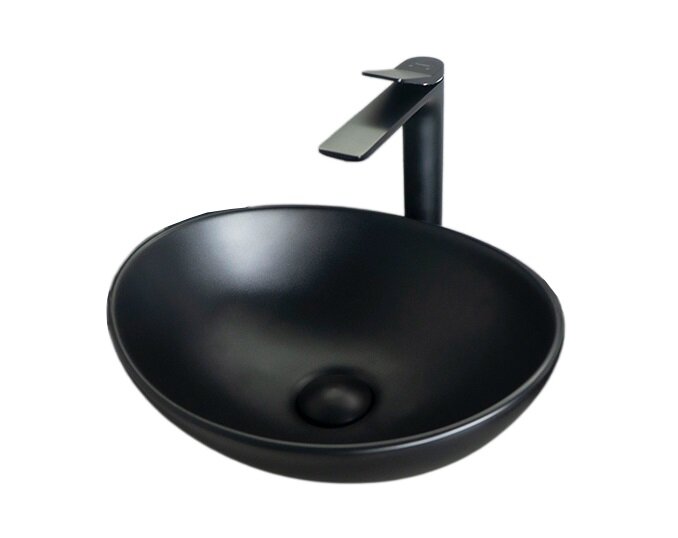Изображение товара Раковина Gid Lago Nc901 52223, 41 см, фаянс, черная матовая