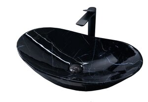 Изображение товара Раковина Gid Lago Bs9811 54467, 61 см, фаянс, с донным клапаном, черная под камень