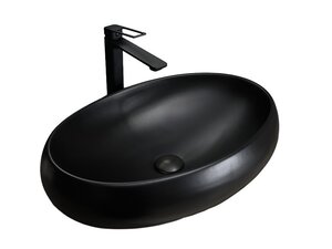 Изображение товара Раковина Gid Lago Bm9030a 53371, черная матовая, 60 см из фаянса