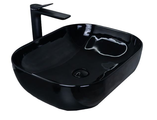 Изображение товара Раковина Gid Geometrico BL1302 53347, 50 см, фаянс, черная