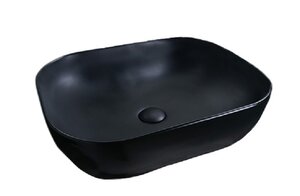 Изображение товара Раковина Gid Geometrico Bm1302 53348 50 см черная матовая с накладным монтажом