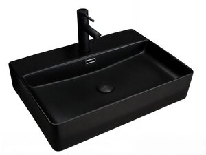 Изображение товара Раковина Gid Geometrico Bm9256 53375, 60 см, фаянс, черная матовая