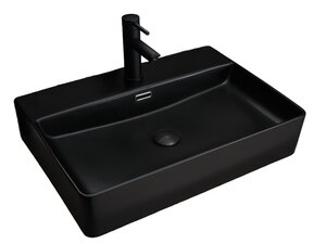 Изображение товара Раковина Gid Geometrico Bm9256 53375 60 см черная матовая фаянс накладная