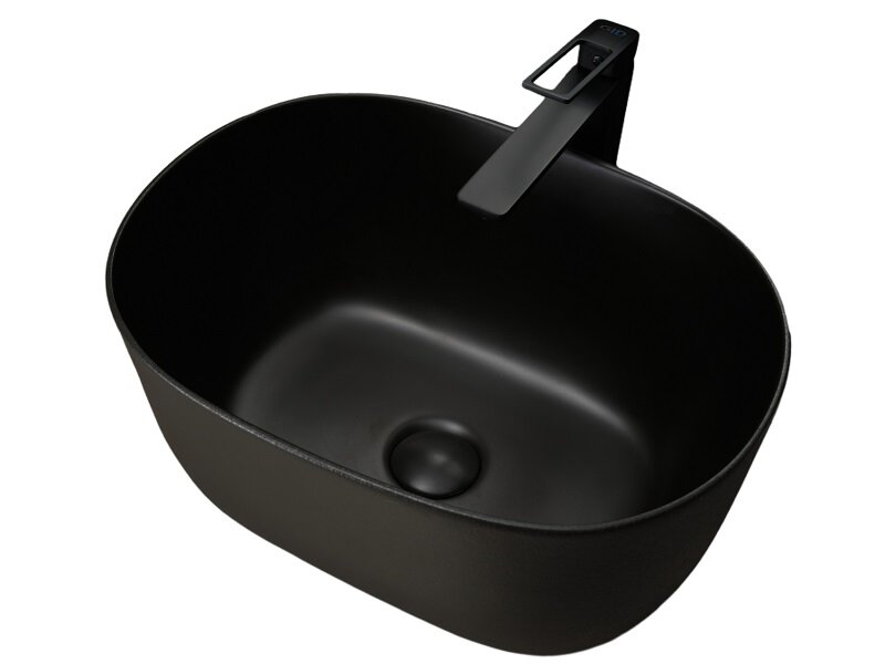 Изображение товара Раковина Gid Creativo N9302bg 53377: черный графит, 45x32x22 см