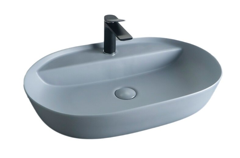 Изображение товара Раковина Gid Lago Gm1346 53341, 61 см, фаянс, серая матовая