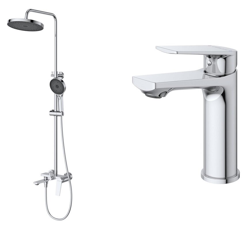 Изображение товара Комплект смесителей Cezares COMFORT-CVD/LS-01 для ванны и раковины хром