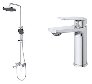 Изображение товара Комплект смесителей Cezares COMFORT-CVD/LS-01, для ванны и душа, для раковины, хром