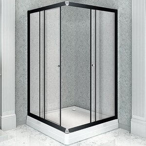 Изображение товара Душевой уголок Радомир Дрим 1-03-6-2-0-1230, 110 x 100 см, стекло прозрачное, профиль черный, правосторонний