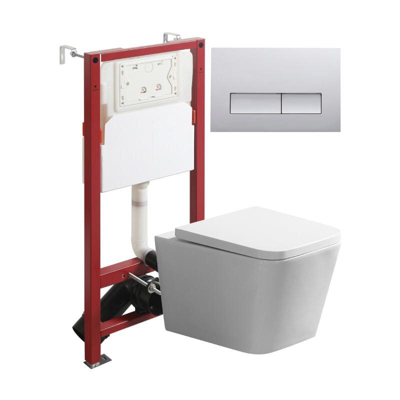 Изображение товара Унитаз подвесной Agger ATI11150+APB200 Tornado безободковый с инсталляцией