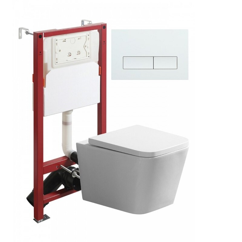 Изображение товара Инсталляция Agger ATI11150+APB288 + безободковый унитаз Tornado с микролифтом