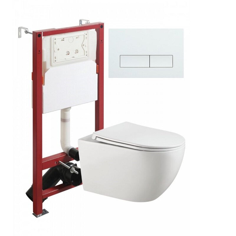 Изображение товара Инсталляция Agger ATI12150+APB288 с подвесным унитазом Tornado и сиденьем Soft-close